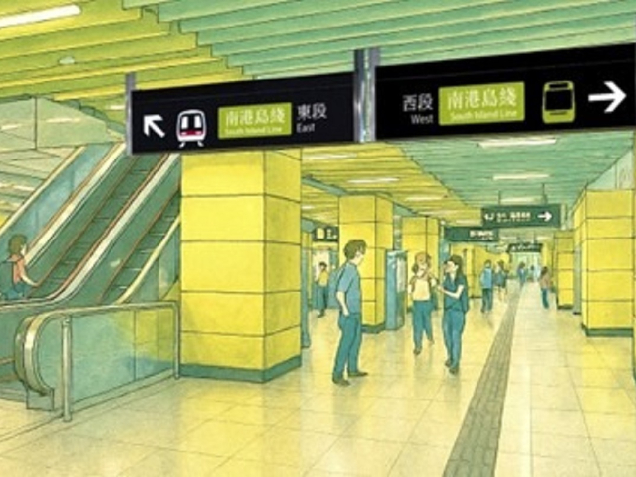 黃竹坑站將會為南港島線（西段）和南港島線（東段）乘客提供無縫轉乘。（陳美寶網誌圖片）