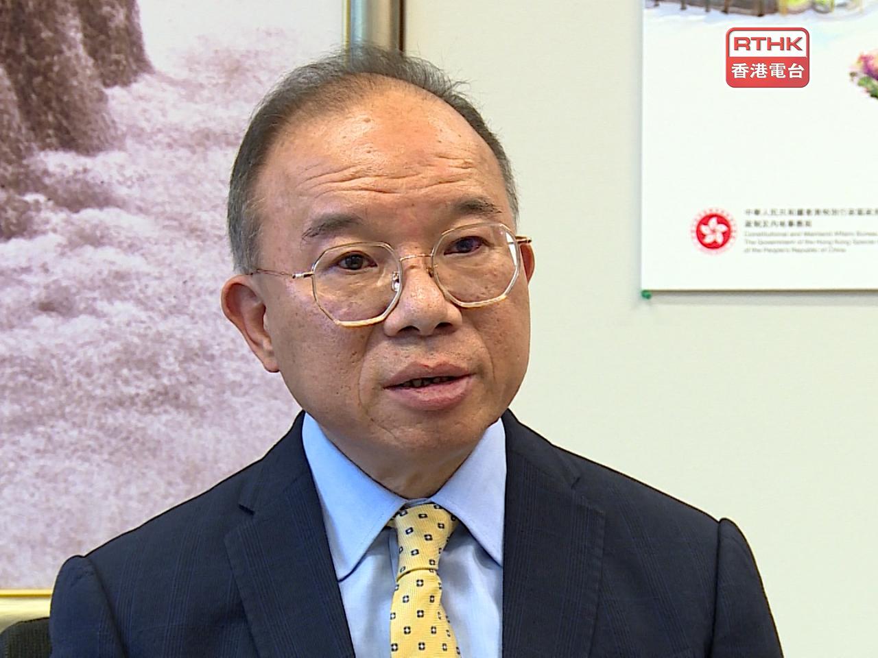 曾國衞期待新一屆立法會，不同專業、界別的議員共議如何進一步完善改革，避免不幸情況再次發生。（港台圖片）