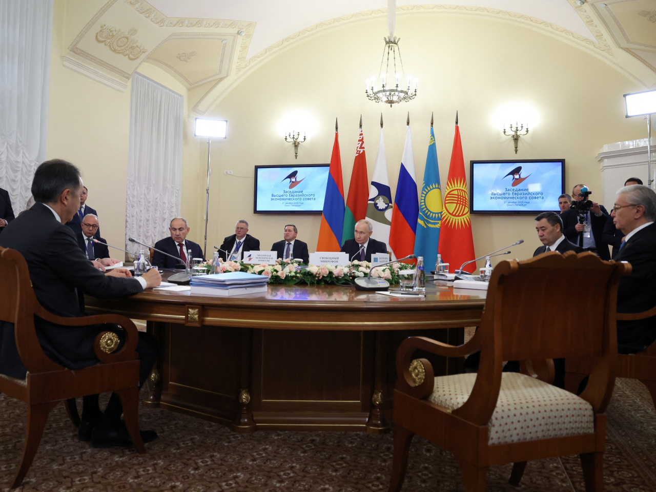 普京表示，高度重視與歐亞經濟聯盟夥伴開展互利共贏的多方合作。（路透社）