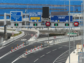 中九龍繞道（油麻地段）開通後首個工作日　早上交通暢順