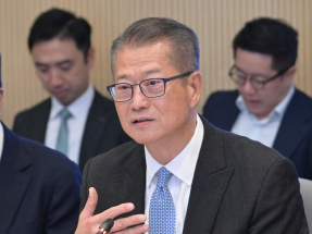 陳茂波稱香港在發展大宗商品市場方面具有龐大潛力。（政府新聞處）
　　