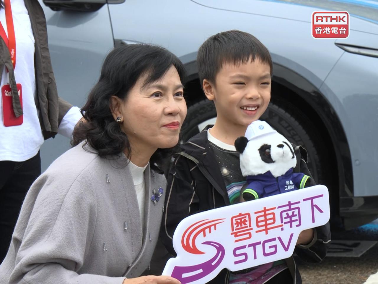 陳美寶強調，「粵車南下」入境市區是里程碑。（鍾家銘攝）