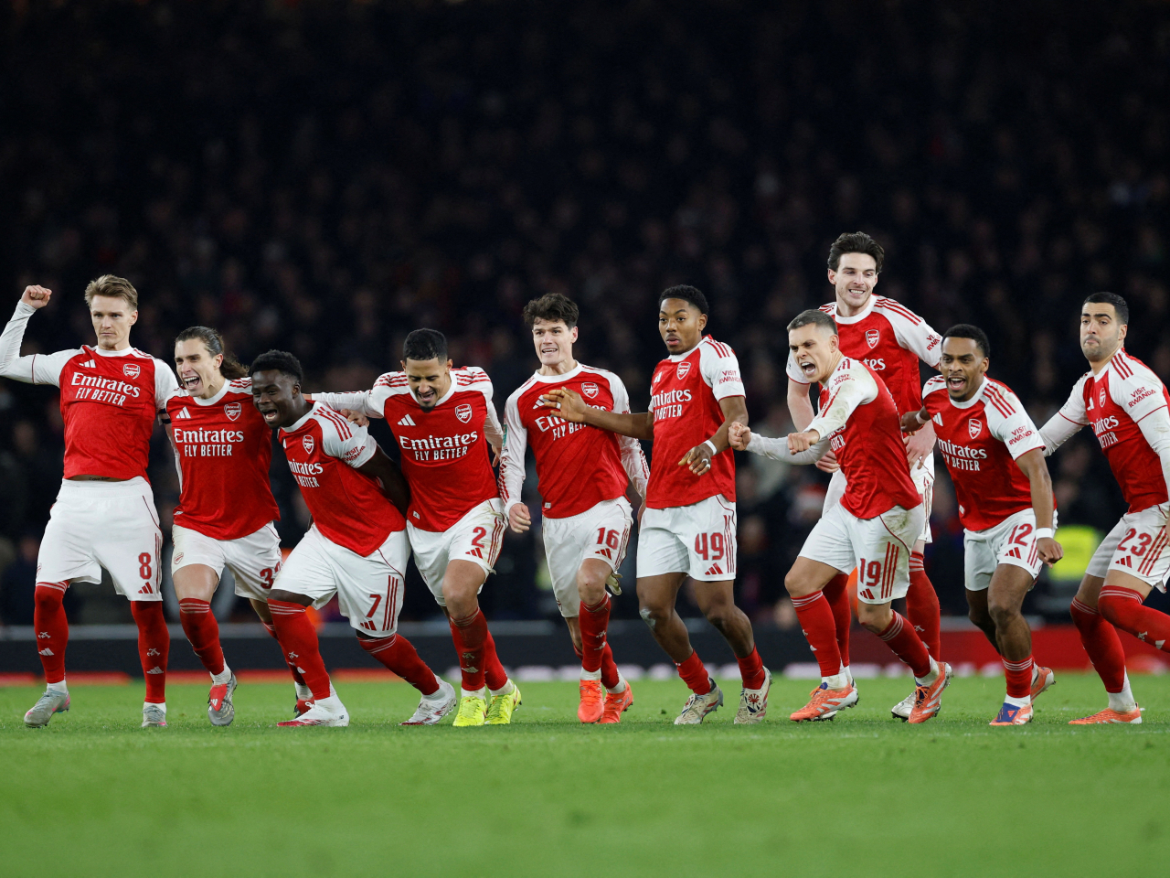 The Gunners are chasing their first trophy since winning the FA Cup in 2020. Photo: Reuters