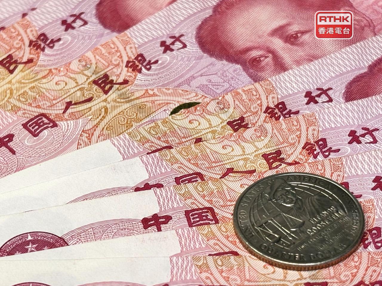 在岸價收報7.0161兌1美元，再創近15個月新高，離岸價迫近7算水平。（港台圖片）