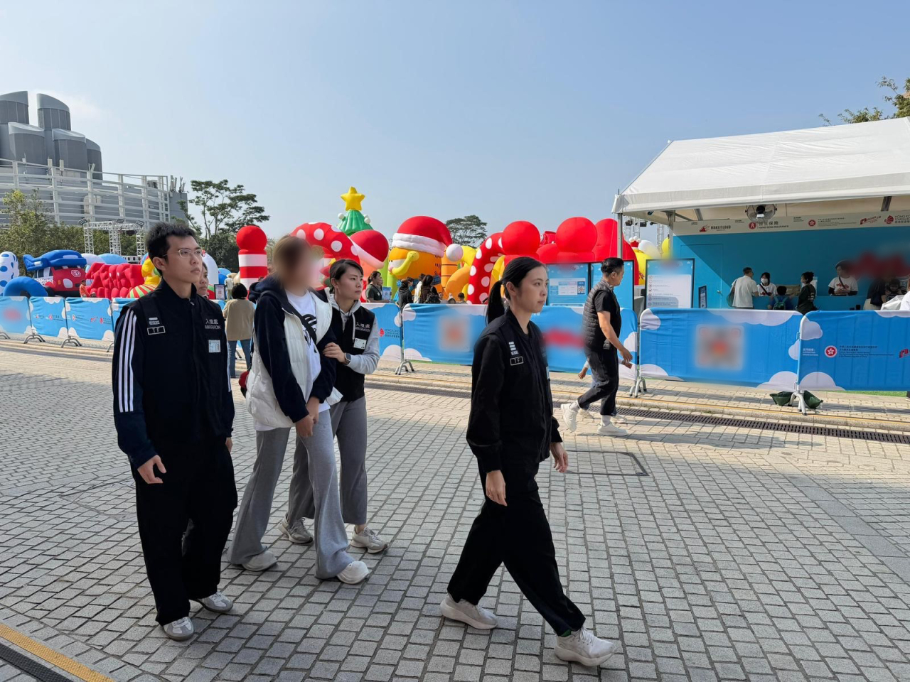 懷疑非法勞工在行動中被捕。（政府新聞處）