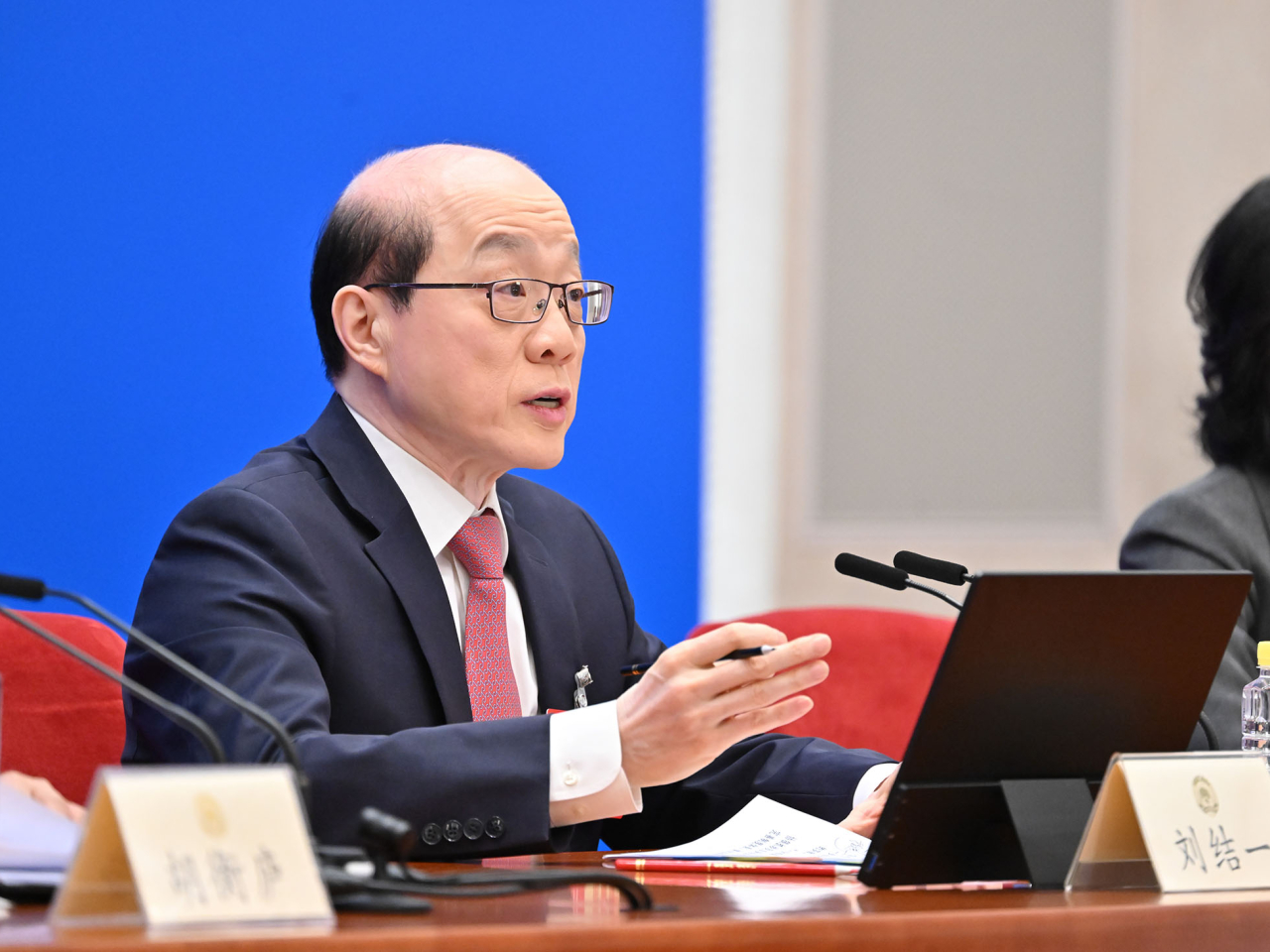 今次會議確定，政協常委、外事委員會副主任劉結一為全國政協十四屆四次會議新聞發言人。（新華社資料圖片）