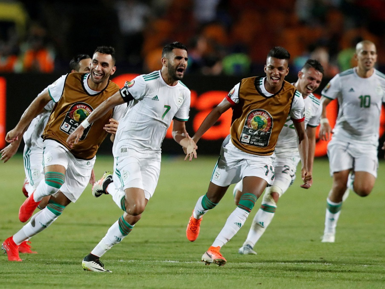 Riyad Mahrez is the third player at Afcon to bag a brace. File photo: Reuters