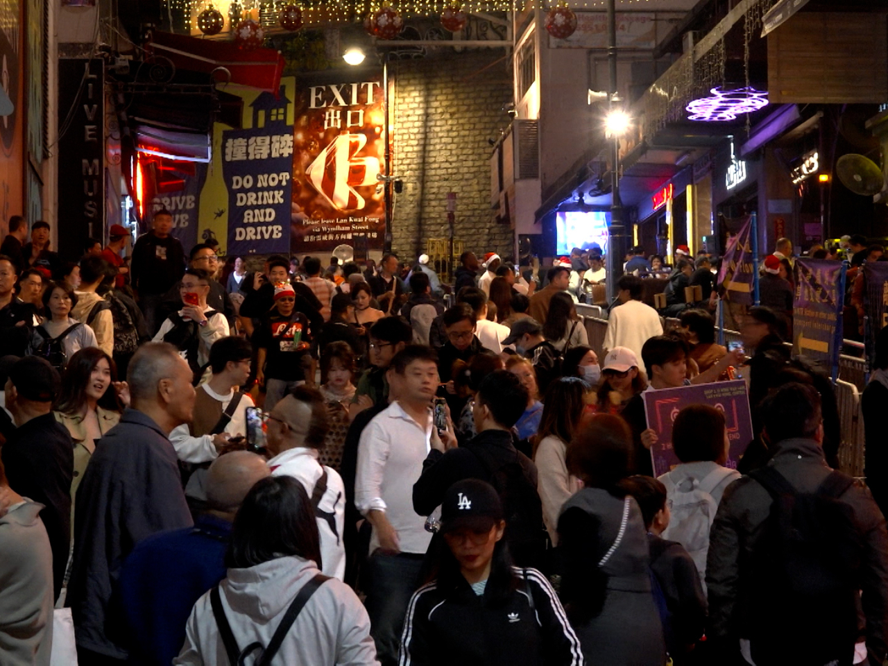 Lan Kwai Fong Group Chairman Allan Zeman said the party area had been very busy. Photo: RTHK