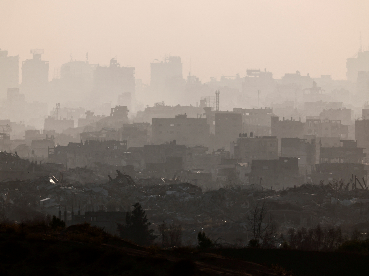 卡茨重申，以方永遠不會完全撤出加沙地帶。圖為加沙北部情況。(路透社資料圖片)