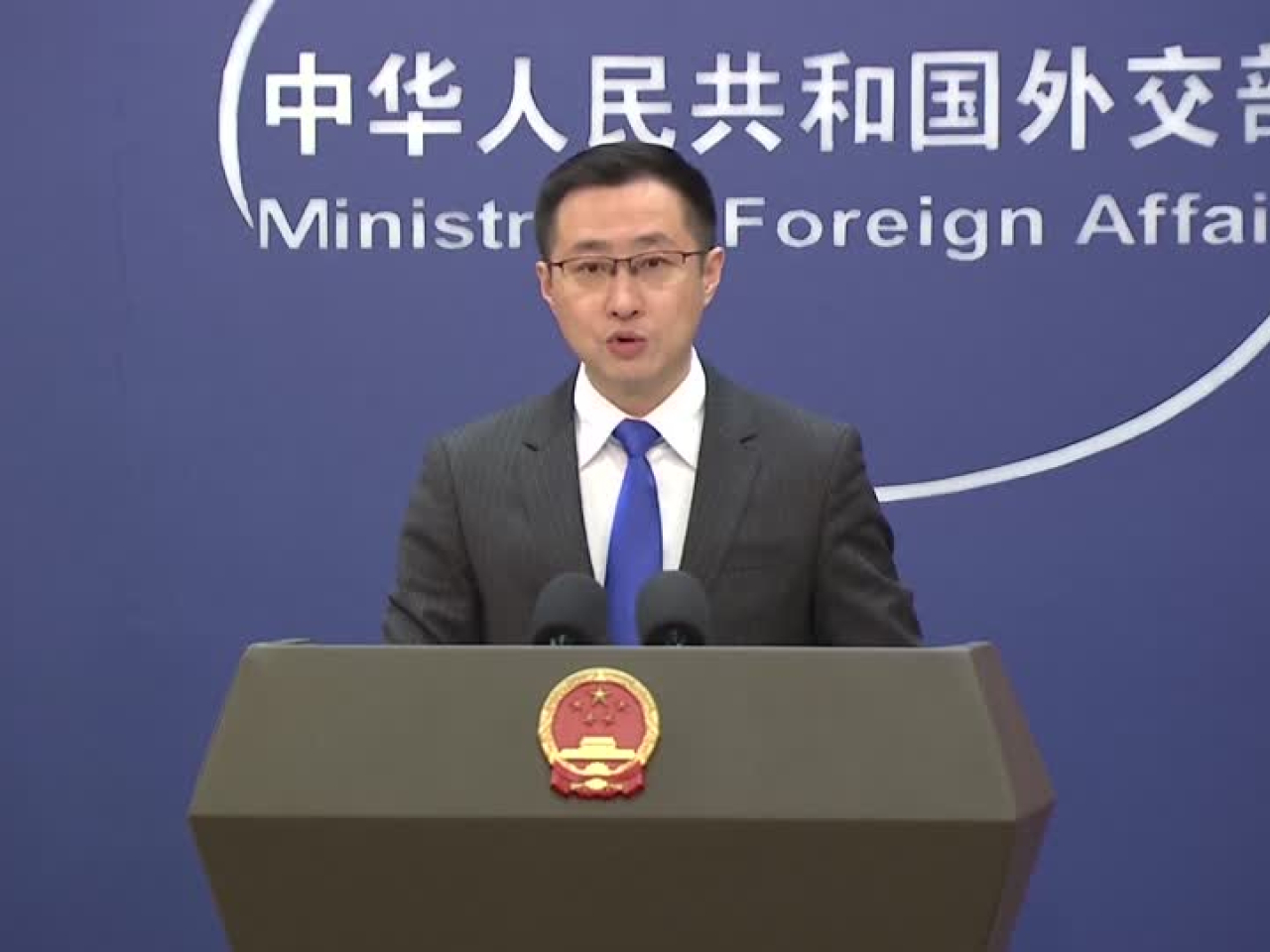 Foreign ministry spokesperson Lin Jian said Japan's plan to spend nine trillion yen on defence exposes the country's push to "resurrect militarism". File photo: CCTV via Reuters