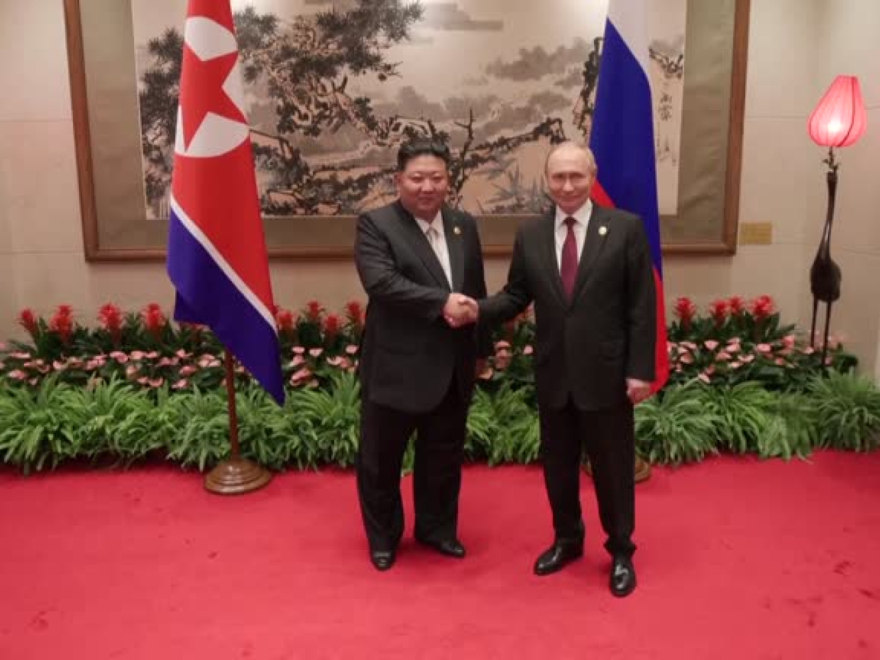 金正恩指出，正義與真理、勝利與榮耀將永遠屬於俄羅斯。（路透社資料圖片）