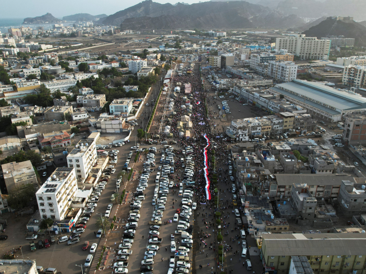 Southern Transitional Council separatists earlier staged a rally in Aden. File photo: Reuters