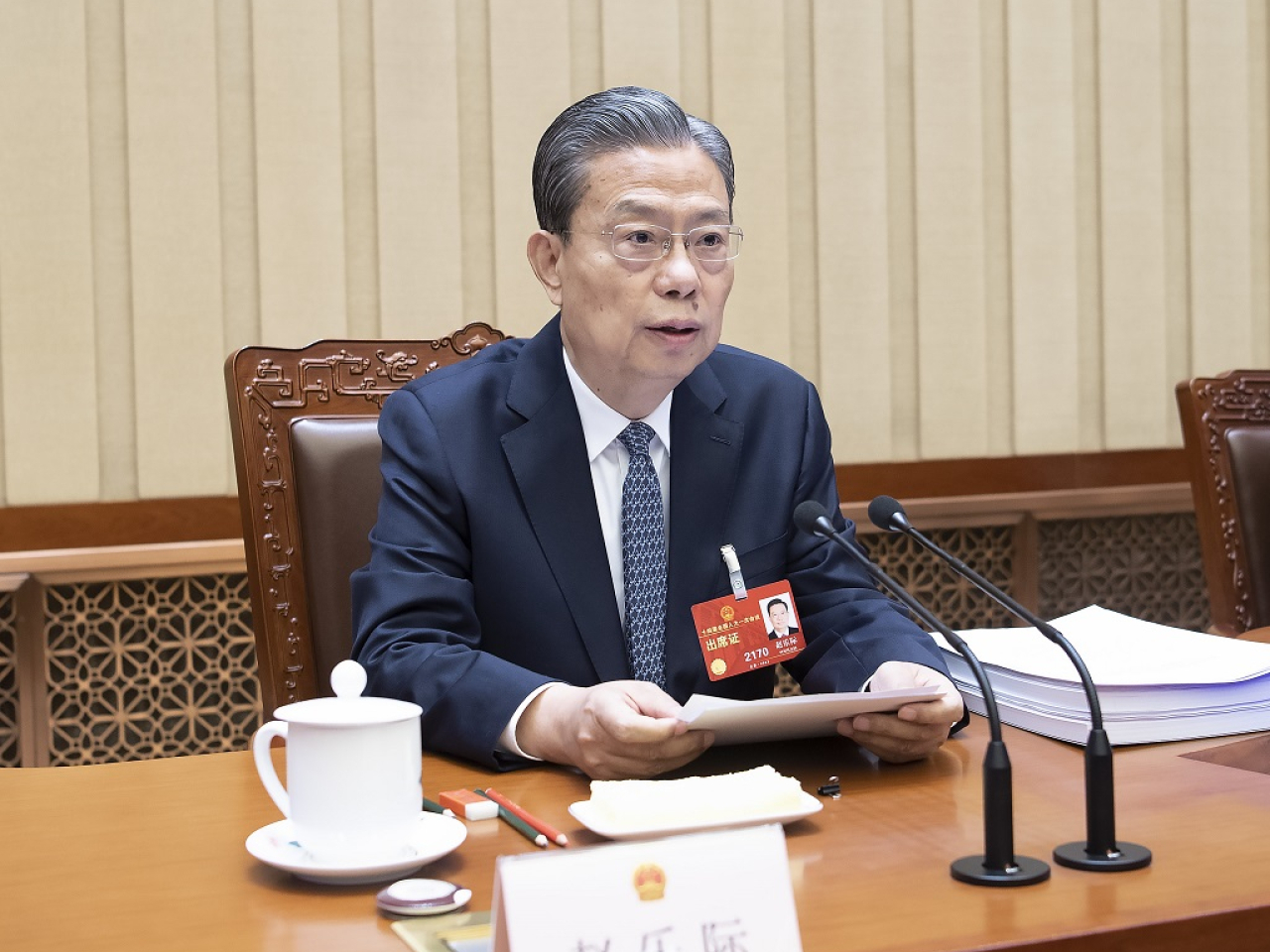 趙樂際說，要周密細緻做好十四屆全國人大四次會議組織籌備、服務保障工作。（新華社資料圖片）