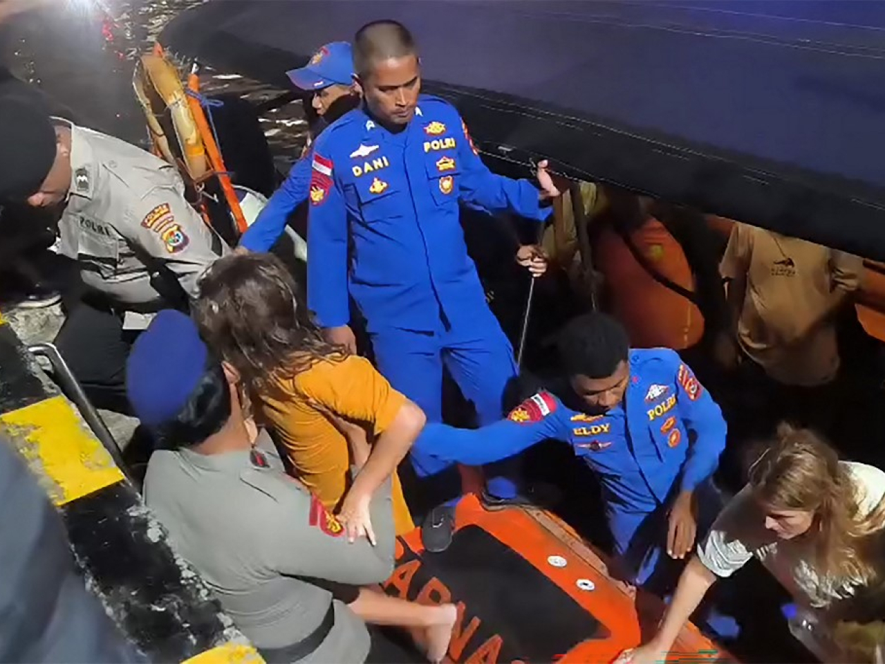 A search for the family of four is underway on Saturday. Photo: AFP/Basarnas Labuan Bajo