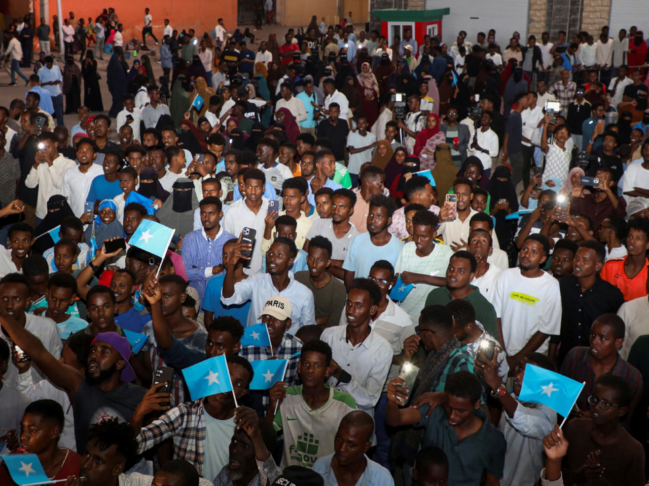以色列承認索馬里蘭為獨立國家後，索馬里有民眾上街示威。（路透社）