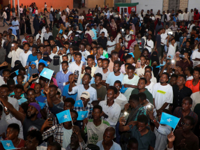 以色列承認索馬里蘭為獨立國家後，索馬里有民眾上街示威。（路透社）