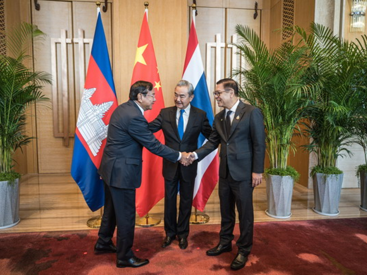 中柬泰外長在雲南玉溪會晤。（外交部網站圖片）