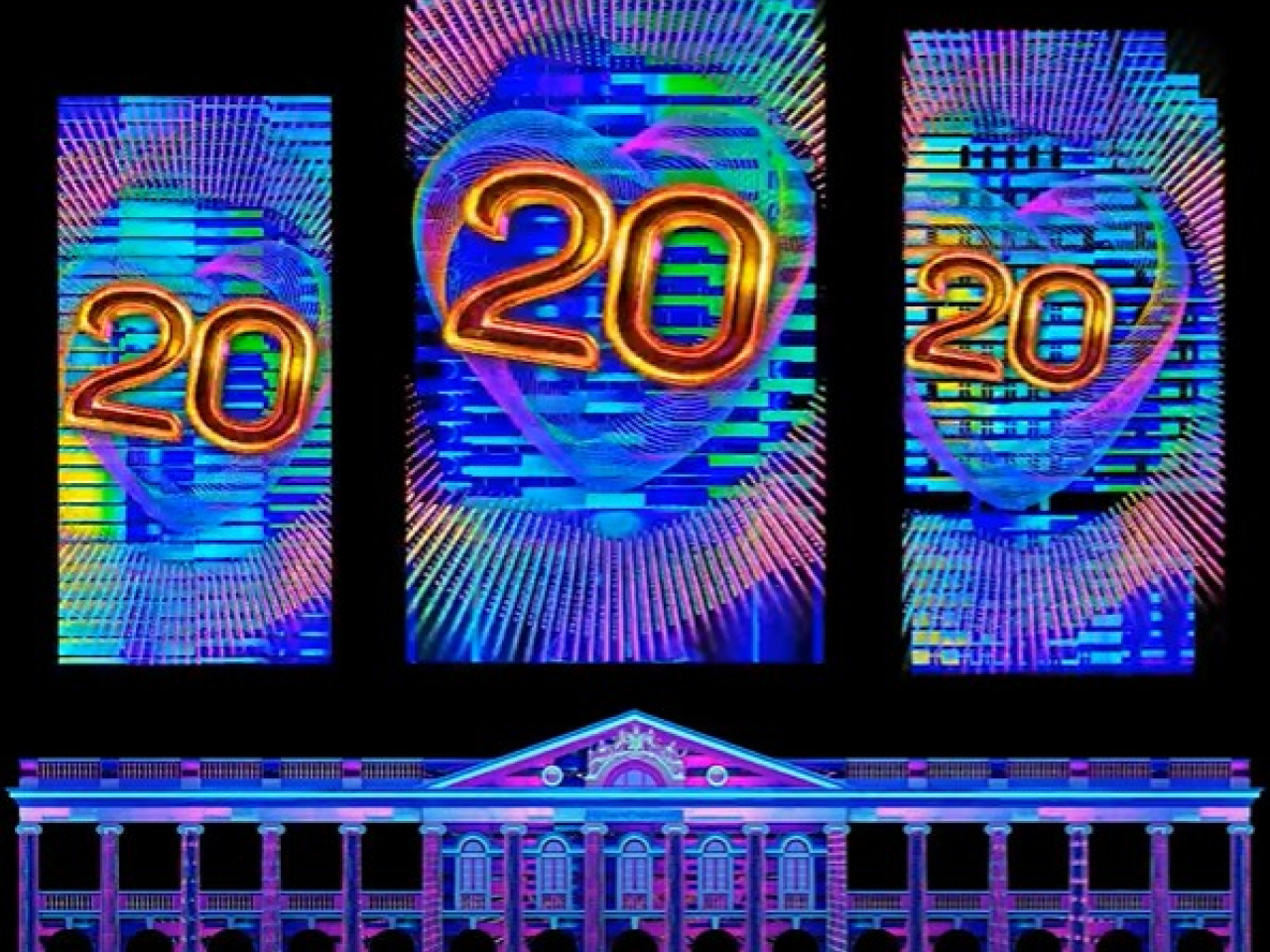 參與光影表演的建築物包括香港大會堂高座、香港會所大廈、太子大廈、終審法院大樓、渣打銀行大廈、滙豐總行大廈、中國銀行大廈，以及中銀大廈。（旅發局提供）