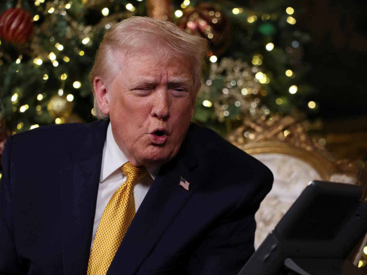 特朗普表示，美方在委內瑞拉的行動中摧毀了一座大型設施。（路透社資料圖片）