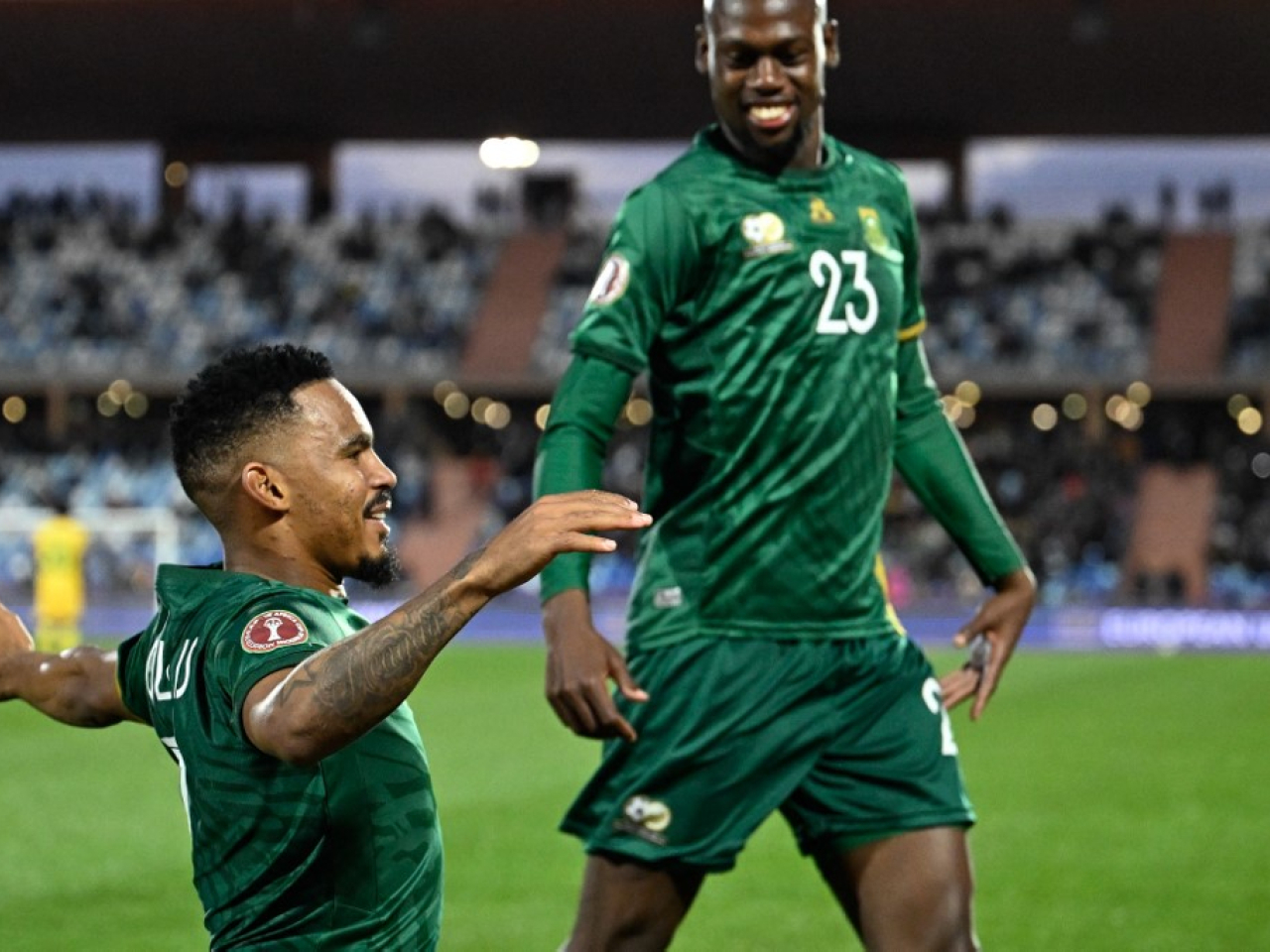 非國盃南非3:2擊敗津巴布韋，鎖定小組次名晉級。（法新社）