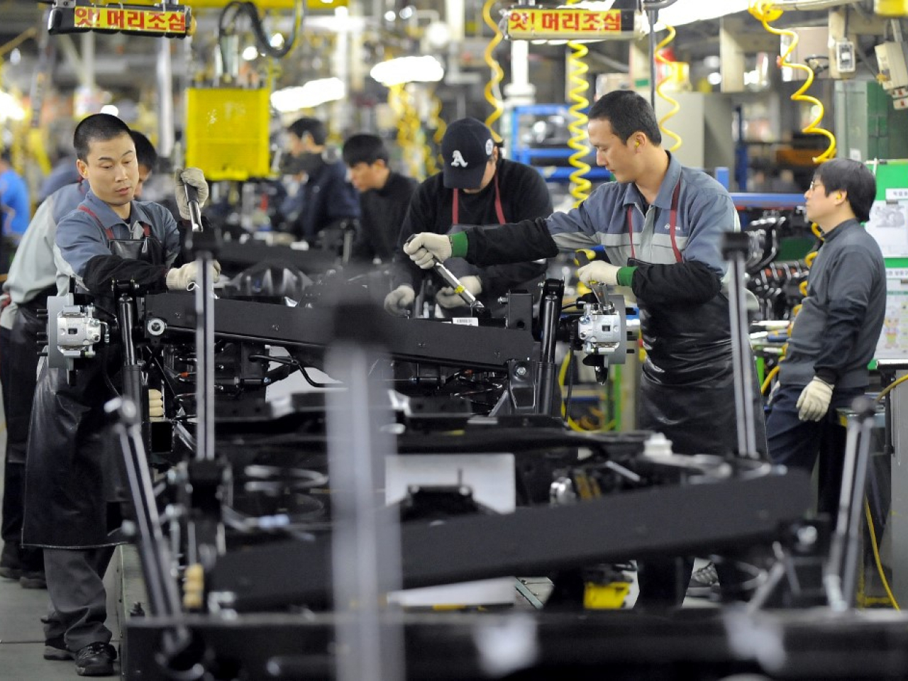 韓國11月工業生產按月上升0.6%，升幅低過市場預期的2.2%。（法新社資料圖片）