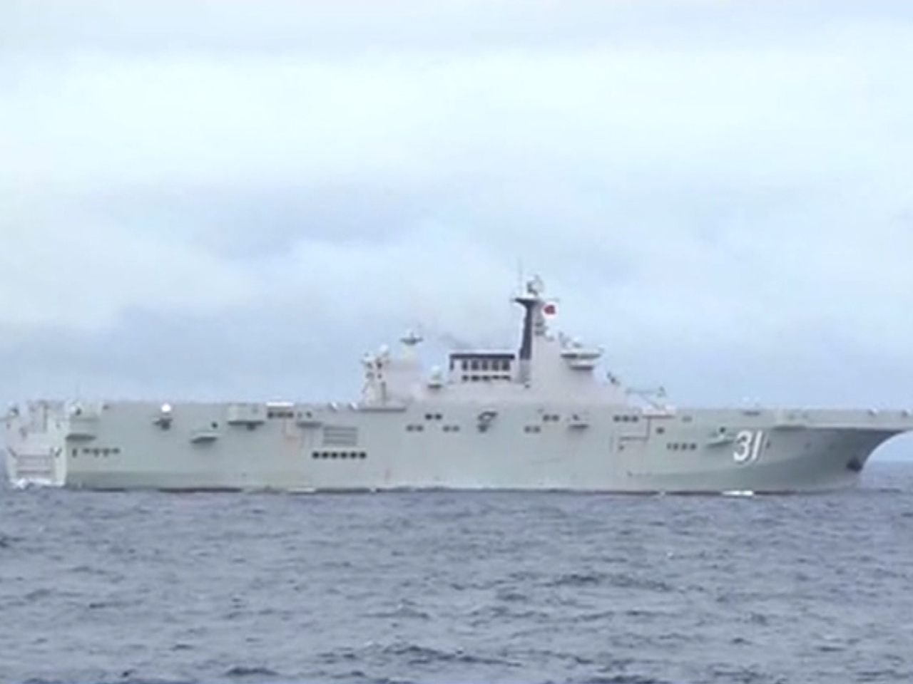 解放軍東部戰區第二日在台灣周邊軍演。（央視截圖）