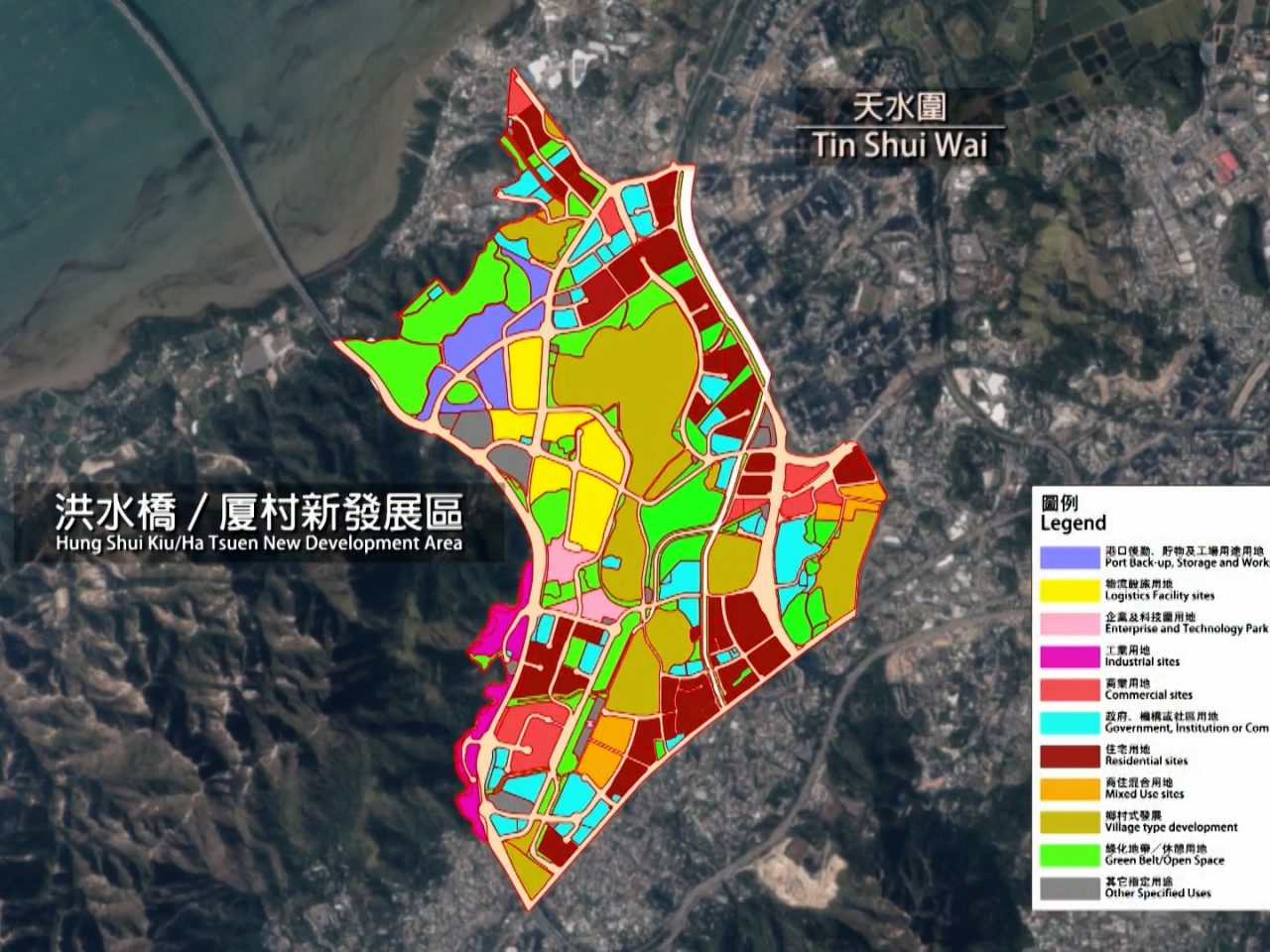 洪水橋片區項目以「雙信封制」公開招標，為期約6個月。（地政總署）