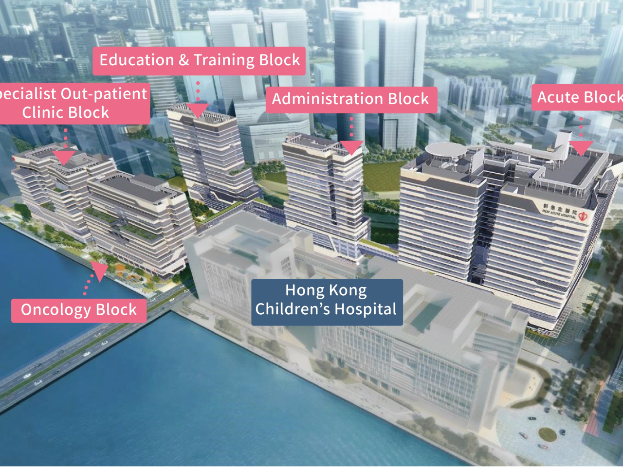 The New Acute Hospital in Kai Tak is set to become operational in mid-2026. Photo courtesy of the Hospital Authority