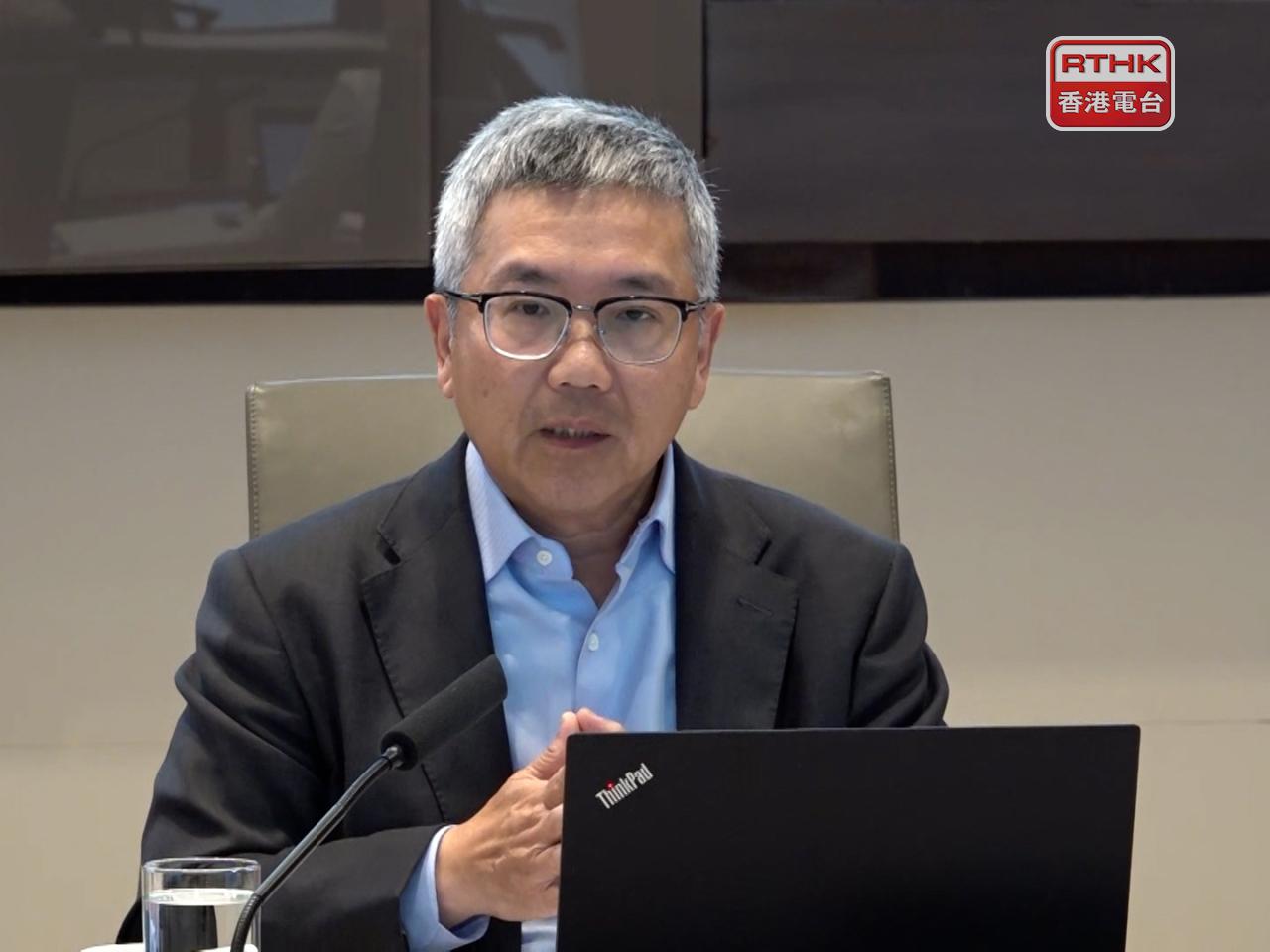 阮國恒強調，制定框架的過程中會小心衡量對客戶的保障及對銀行的公平性。（周國安攝）