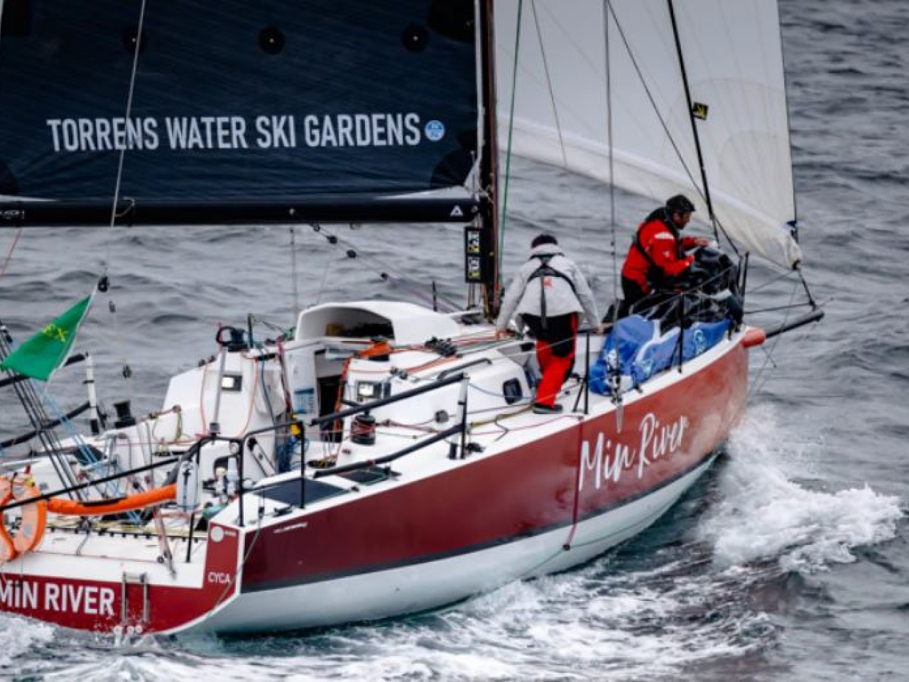 Min River was promoted to first place following its protest over a sail breach by French boat BNC. Photo courtesy of Rolex Sydney Hobart Yacht Race