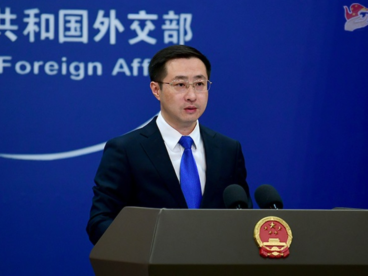 Foreign Ministry spokesman Lin Jian says some foreign countries made irresponsible criticisms of China's necessary and just actions to defend its national sovereignty. Photo courtesy of Foreign Ministry website