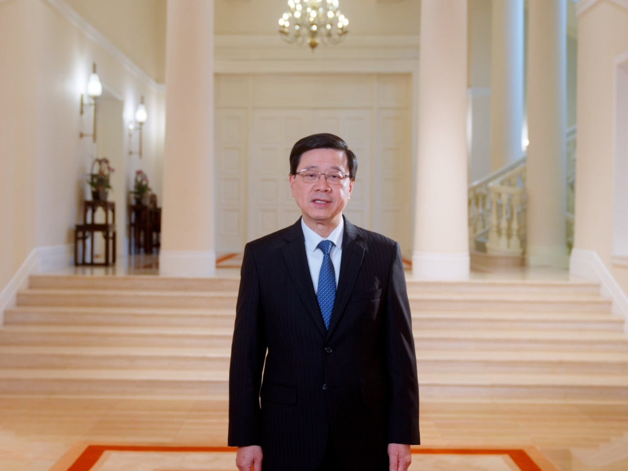 John Lee says the government will speed up the construction of public housing. Photo courtesy of the Chief Executive's Office