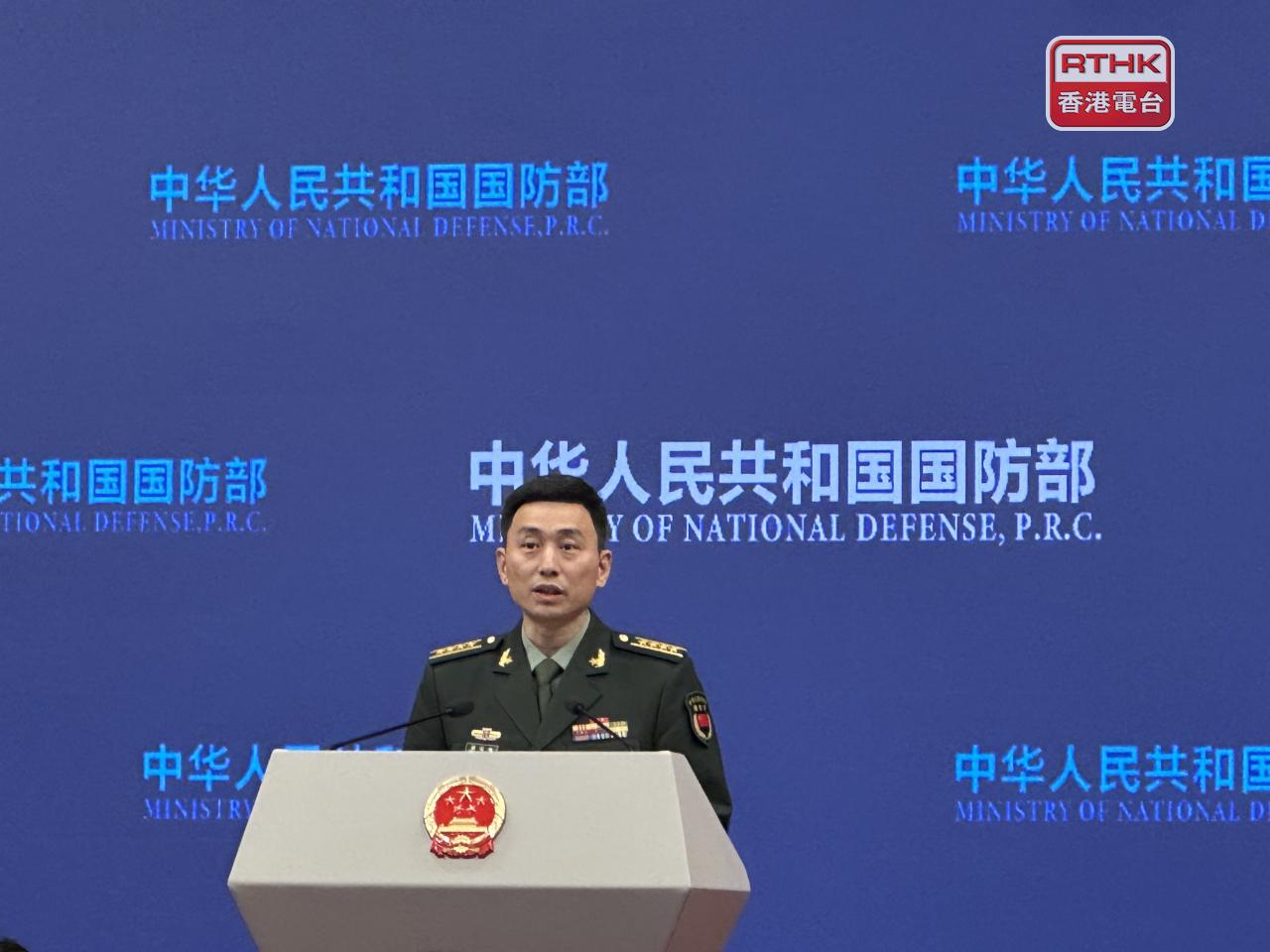 張曉剛表示，解放軍東部戰區成功組織「正義使命-2025」演習，全面檢驗任務部隊一體化聯合作戰能力。（港台圖片）