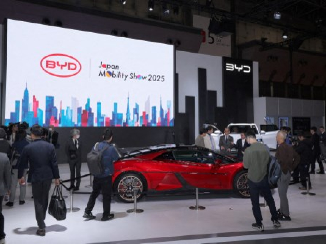 BYD's luxury speedster Yangwang U9 attracts attention. Photo: AFP