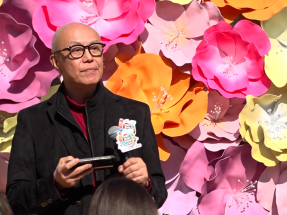 蔡宏興表示，坊間有意見擔心發展會破壞花墟，他認為社會大眾喜愛花墟，更應關心花墟的長遠可持續發展。（葉美薏攝）