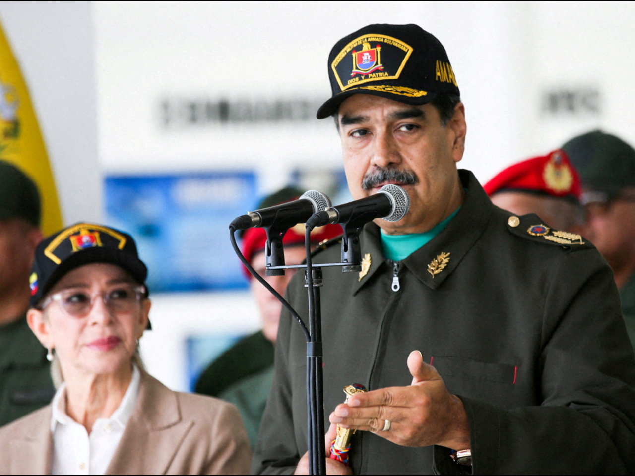 特朗普稱，美國已抓獲委內瑞拉總統馬杜羅及其夫人。（路透社資料圖片）