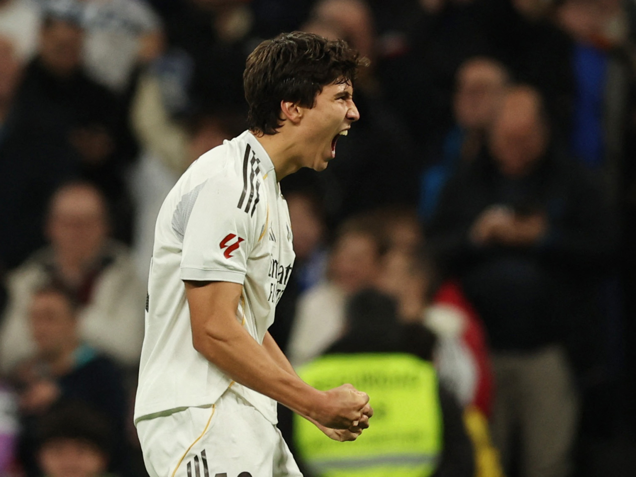 Gonzalo Garcia, an academy graduate of Real Madrid, was filling in for the injured Kylian Mbappe. Photo: Reuters