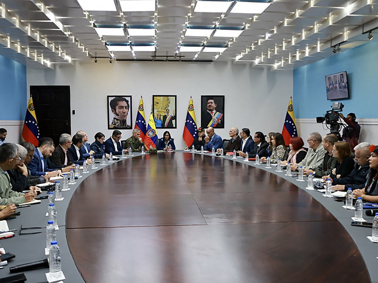 羅德里格斯邀請美國政府共同制定合作議程，促進共同發展、在國際法框架內、加強持久共存。（法新社）