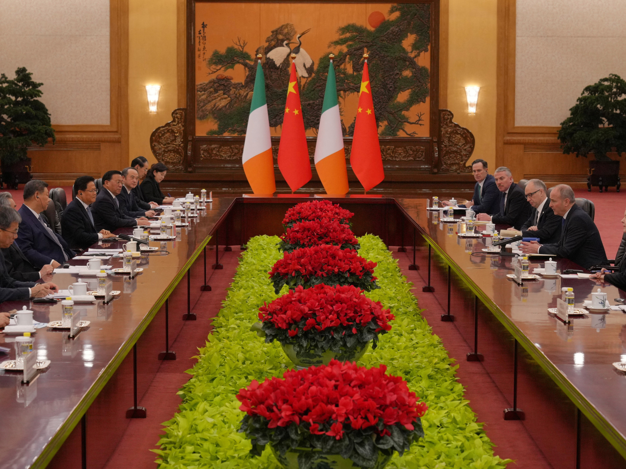 President Xi Jinping holds talks with Ireland's Prime Minister Micheal Martin at the Great Hall of the People in Beijing. Photo: Reuters