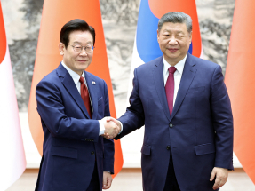 習近平與訪華的韓國總統李在明會談