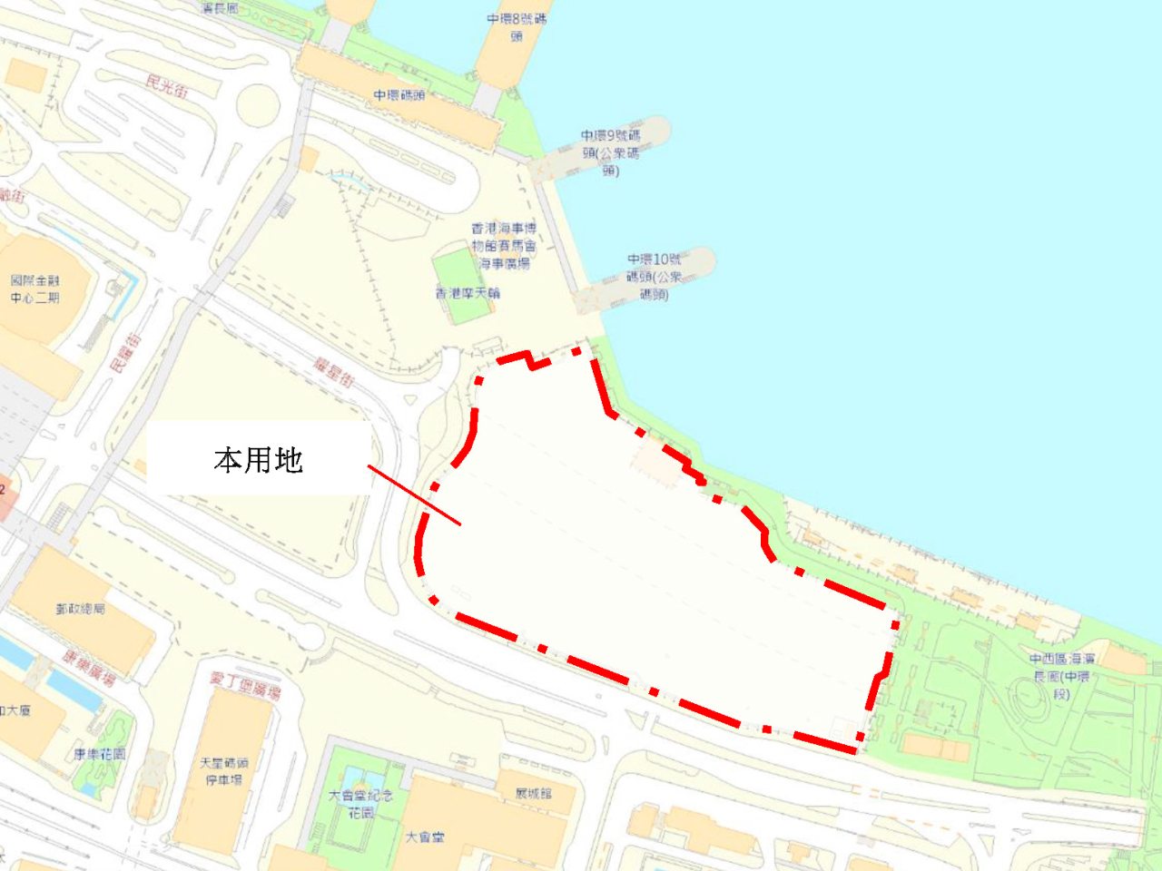 地政總署就中環海濱活動空間新租約公開招標，2月13日截標。（政府新聞處）