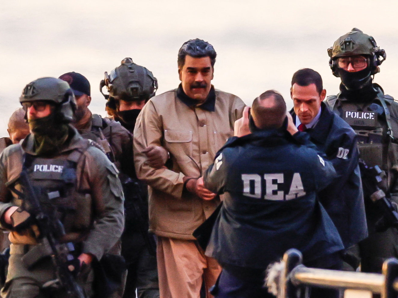 Venezuela's Nicolas Maduro heads to a New York court for his initial appearance. Photo: Reuters