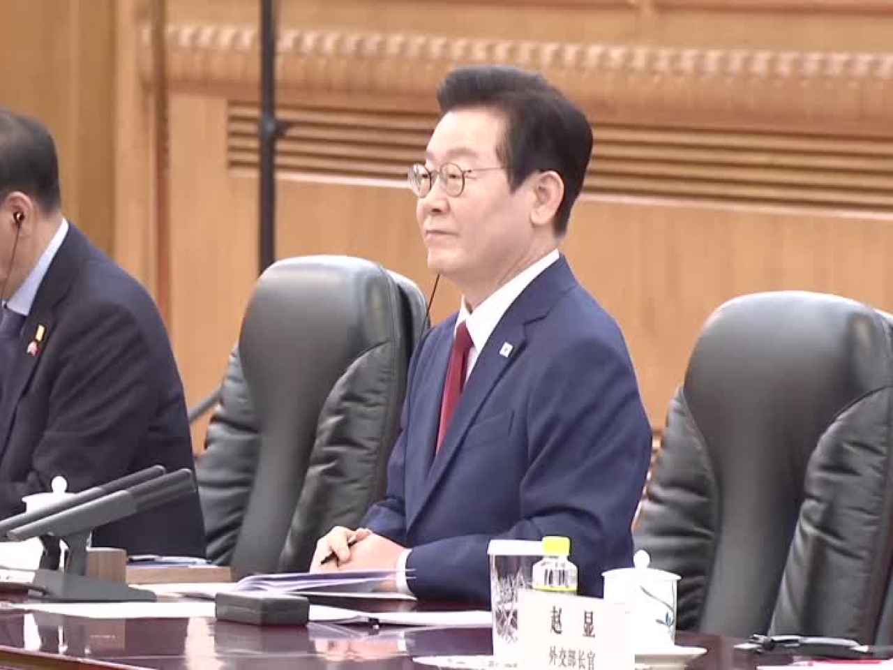 李在明繼續訪華行程。(路透社)