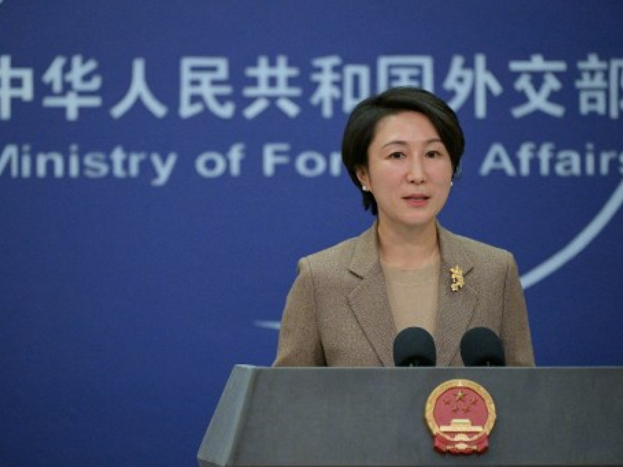 Mao Ning says no country can act as the world's police or claim the role of international judge. File photo: AFP