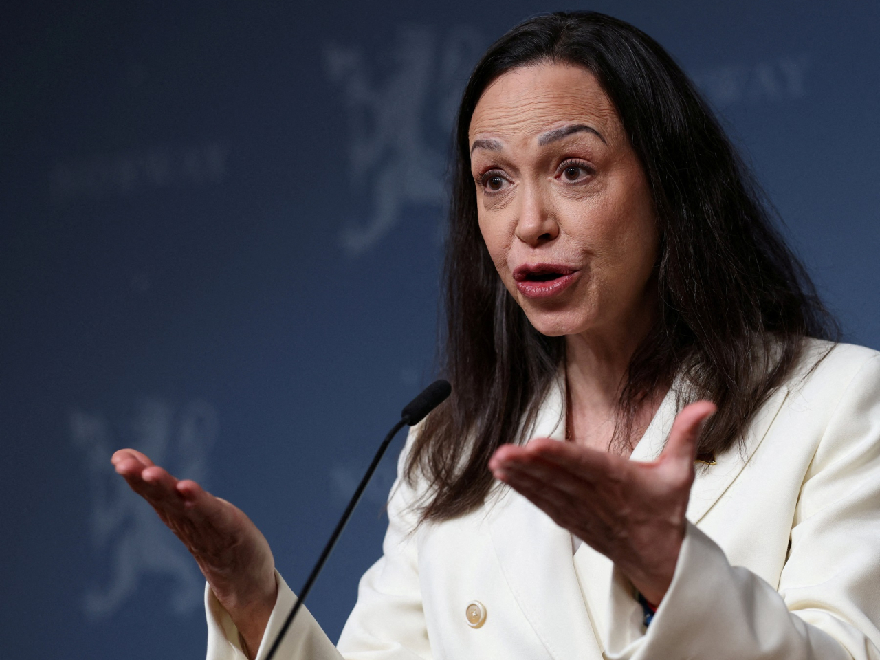 Opposition leader Maria Corina Machado said her movement would win 90 percent of the votes in a free election. File photo: Reuters
