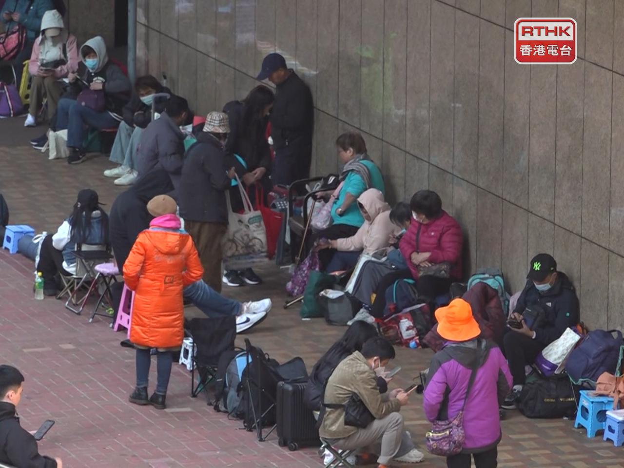 The move to e-ticketing is made after many people are seen queuing outside the Transport Department office in Admiralty. Photo: RTHK