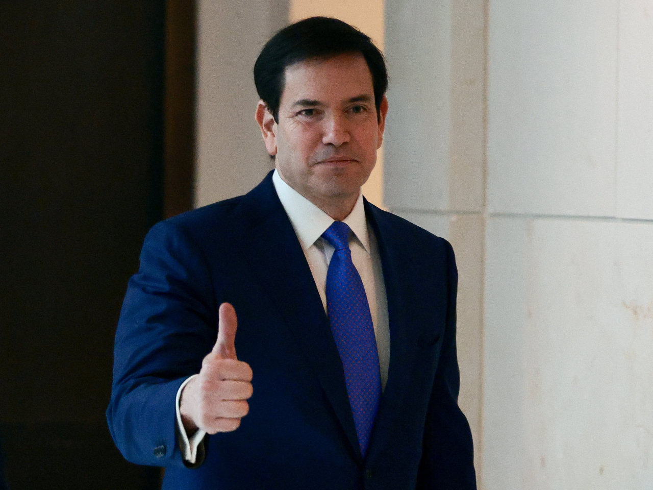 魯比奧表示，將於下星期與丹麥官員會面。（路透社）