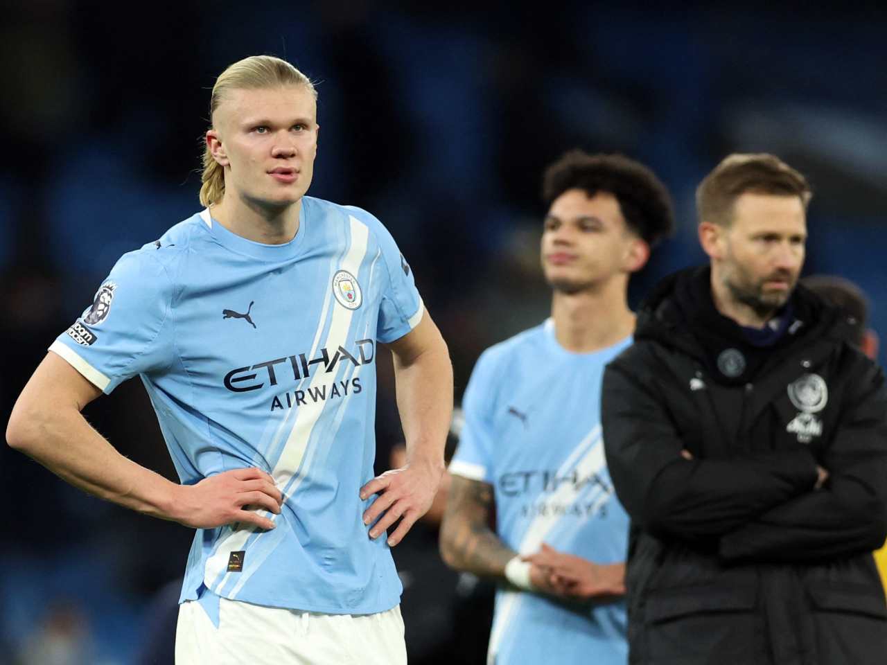 Erling Haaland's first-half penalty wasn't enough for City to escape a third successive draw. Photo: Reuters