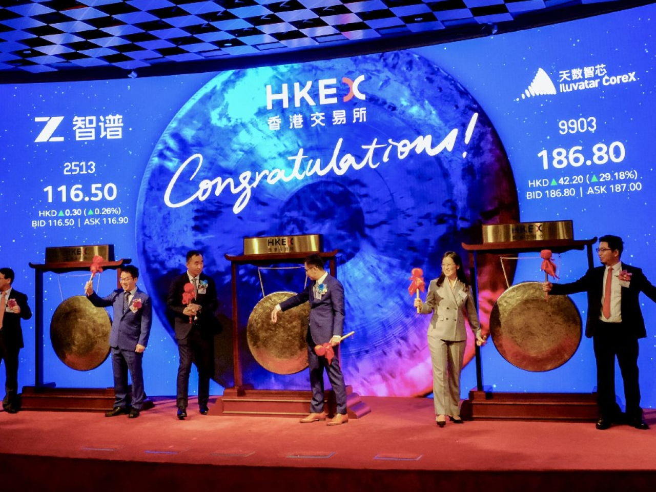 Shanghai Iluvatar CoreX Semiconductor shares put on 8.44 percent in gains to end trading at HK$156.80 apiece on Thursday. Photo: AFP