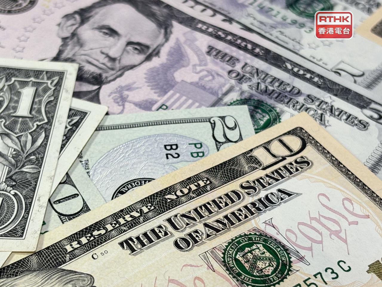 美元指數靠穩，迫近99水平，創約1個月新高。（港台圖片）